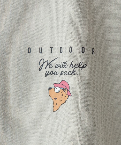 OUTDOOR PRODUCTS（アウトドアプロダクツ）の「USAコットン　プリントTシャツ　バックプリント　ラウンドテール　ビッグシルエット（Tシャツ/カットソー・レディース・ホワイト/ベージュ/ブラック・FREE）」の11枚目の写真