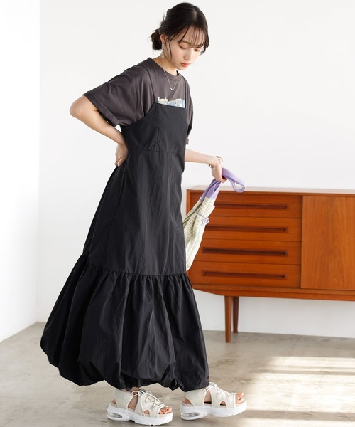 GeeRA（ジーラ）の「バルーンキャミワンピース（ワンピース・レディース・ブラック/アイボリー・MEDIUM）」の16枚目の写真