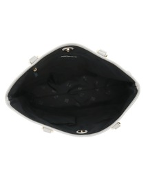 美品 マリークワント A4収納可 フロントファスナー横型 トート ブラック MARY QUANT（マリークワント）の「フロントファスナー横型