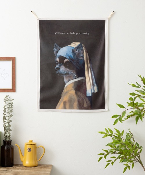 セール】名画にまぎれる猫 アートファブリックポスター 壁掛け
