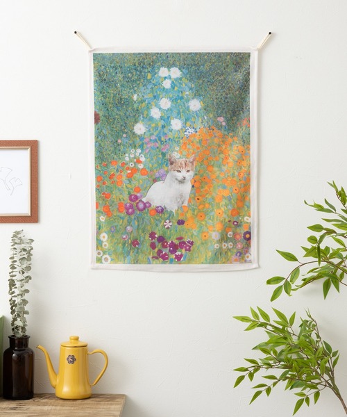 【新品】絵画　タペストリー　猫　花柄　タイル　アンティーク Amazon.co.jp: 【新品】 絵画 タペストリー 猫 花柄 タイル