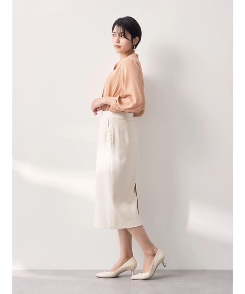 YECCA VECCA(イェッカヴェッカ)の「バックスリットナロースカート(スカート・レディース・アイボリー/ベージュ/ネイビー・S/M)」の7枚目の写真