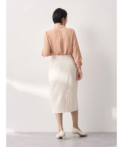 YECCA VECCA(イェッカヴェッカ)の「バックスリットナロースカート(スカート・レディース・アイボリー/ベージュ/ネイビー・S/M)」の9枚目の写真