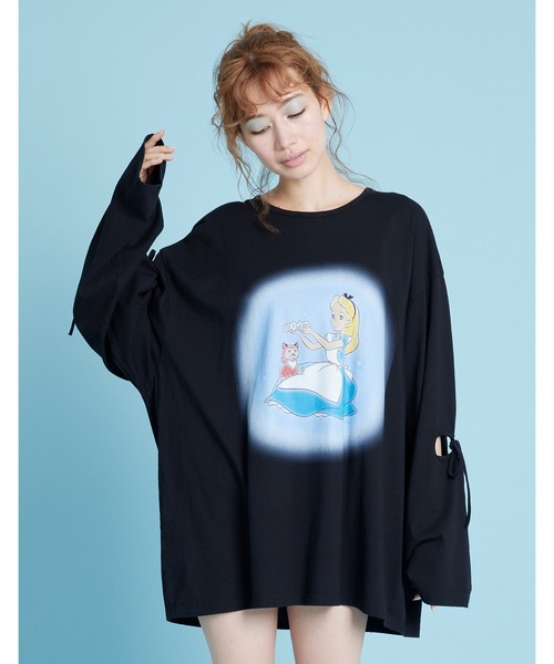 tシャツ /Little sunny bite/Alice in Wonderland long tee レディース メンズ Little sunny bite tシャツ Alice in Wonderland long tee