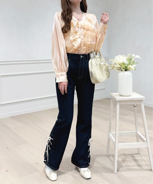 apres jour(アプレジュール)の「シャイニーシアーブラウス【ZOZOTOWN限定アイテム】(シャツ/ブラウス・レディース・アイボリー/オフホワイト/ブラック・フリー/X-LARGE)」の16枚目の写真