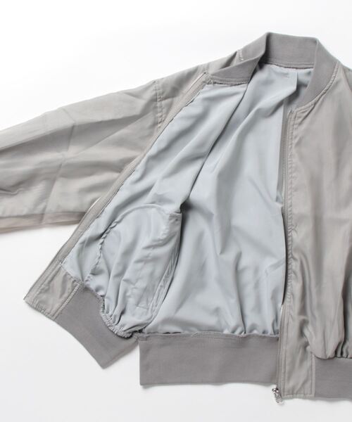 オーガーンジーリブブルゾン