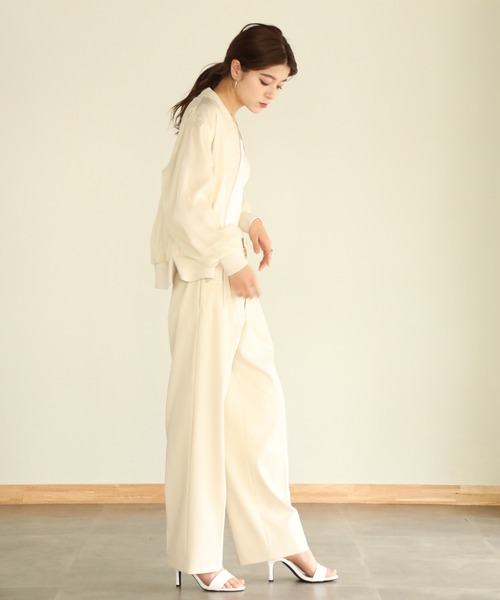 オーガーンジーリブブルゾン