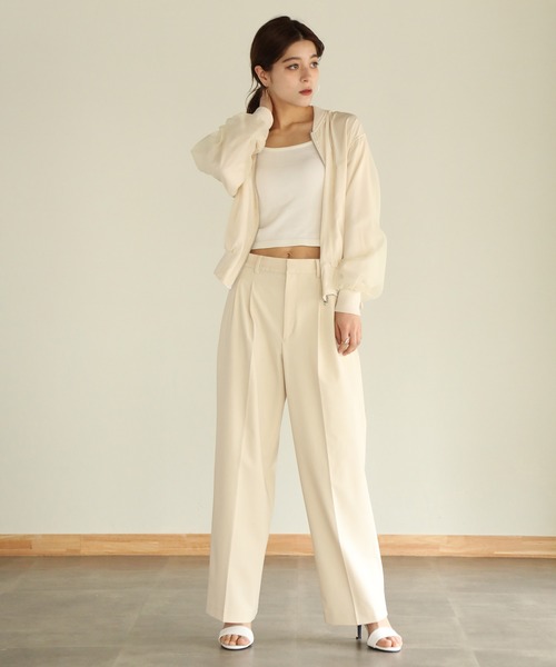 オーガーンジーリブブルゾン