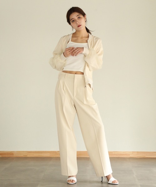 オーガーンジーリブブルゾン