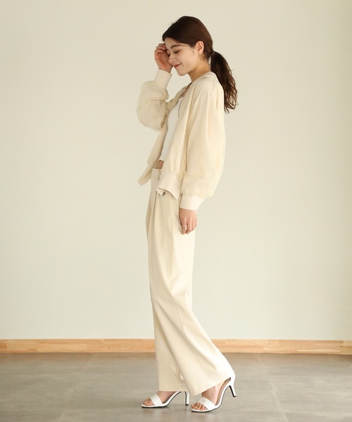 オーガーンジーリブブルゾン