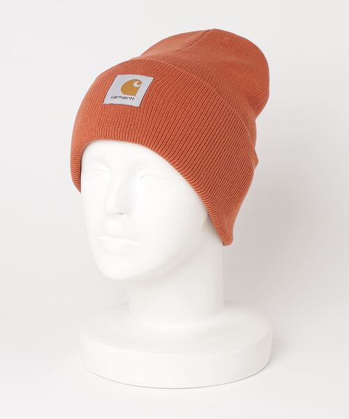 Carhartt WIP（カーハートダブリューアイピー）の「【Carhartt WIP / カーハートダブリューアイピー】ACRYLIC WATCH HAT（ニットキャップ/ビーニー・メンズ・ライトブラウン/レンガ/ブラック・FREE）」の3枚目の写真