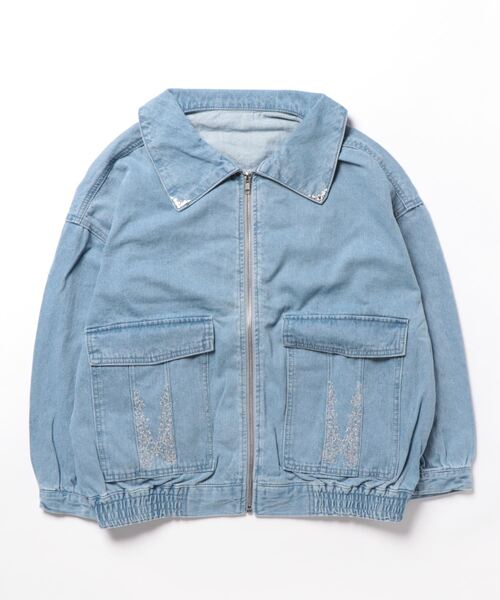 axes femme(アクシーズファム)の「オーバーシルエットデニムジャケット(デニムジャケット・レディース・ブラック/ワンウォッシュ/インディゴブルー・FREE)」の7枚目の写真