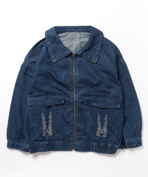 axes femme(アクシーズファム)の「オーバーシルエットデニムジャケット(デニムジャケット・レディース・ブラック/ワンウォッシュ/インディゴブルー・FREE)」の8枚目の写真