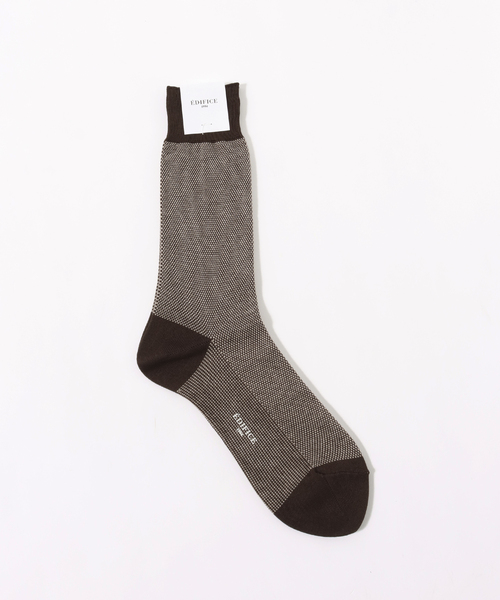 EDIFICE（エディフィス）の「バーズアイ ソックス（ソックス/靴下・メンズ・ブルー/チャコールグレー/ブラウン系その他・FREE）」の3枚目の写真