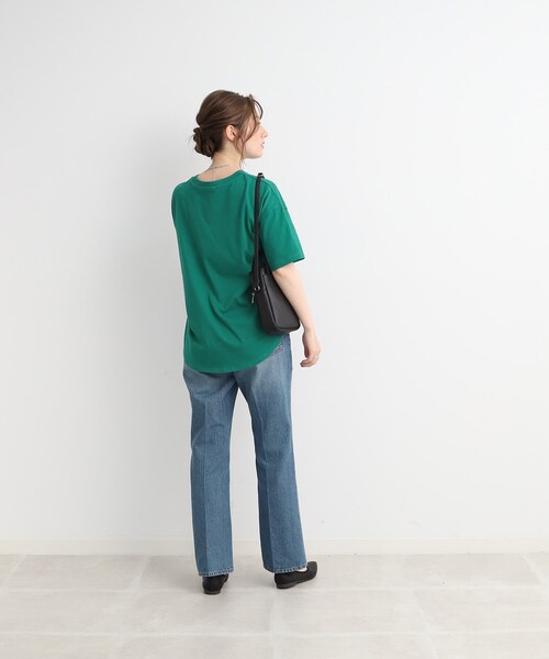 DRESKIP（ドレスキップ）の「◆【遮熱/接触冷感/UVカット】AIR SHIELRD オーバーサイズTシャツ（Tシャツ/カットソー・レディース・グリーン/パープル/ブラック/オフホワイト/ホワイト系5・02/03/04）」の20枚目の写真