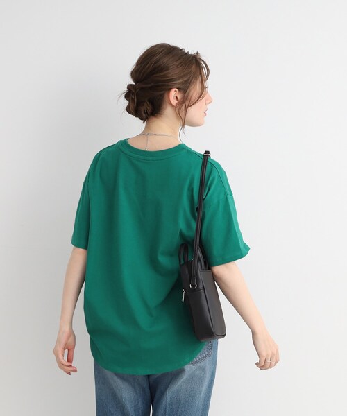 DRESKIP（ドレスキップ）の「◆【遮熱/接触冷感/UVカット】AIR SHIELRD オーバーサイズTシャツ（Tシャツ/カットソー・レディース・グリーン/パープル/ブラック/オフホワイト/ホワイト系5・02/03/04）」の22枚目の写真