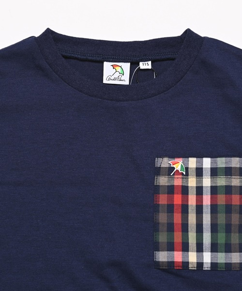 Arnold Palmer（アーノルドパーマー）の「パーマーチェック ポケット Tシャツ（Tシャツ/カットソー・キッズ・ホワイト/ネイビー・115cm/105cm/145cm/95cm/135cm/125cm）」の4枚目の写真