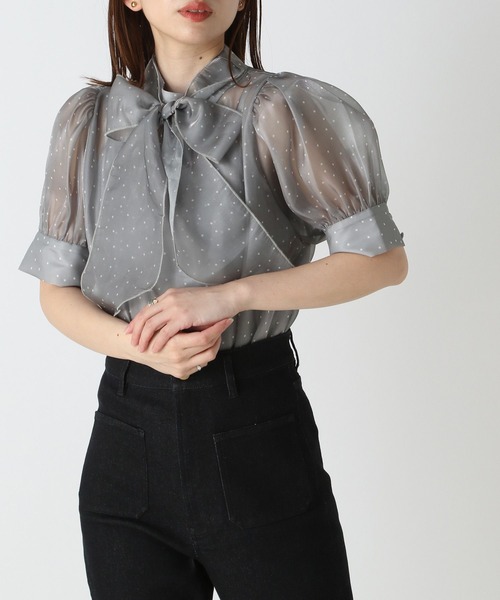 ブラウス シャツ Rosanna Blouse ボータイプリーツヨークブラウス レディース r. ブラウス シャツ クロップド プリーツブラウス レディース