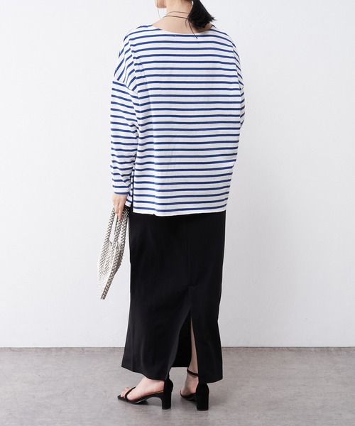 SHENERY（シーナリー）の「【WEB限定】サイドスリットボーダーカットソー（Tシャツ/カットソー・レディース・ブルー/ブラック/ピンク・FREE）」の18枚目の写真