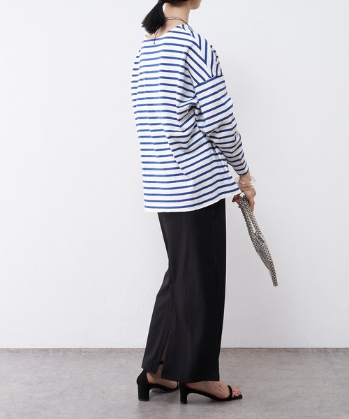 SHENERY（シーナリー）の「【WEB限定】サイドスリットボーダーカットソー（Tシャツ/カットソー・レディース・ブルー/ブラック/ピンク・FREE）」の20枚目の写真