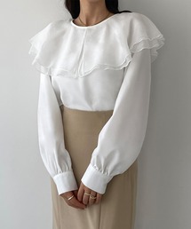 Louere | シアーラッフルーカラーブラウス(シャツ/ブラウス)