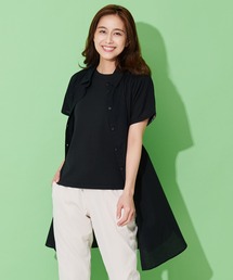 Arnold Palmer | ギャザー 半袖 シャツワンピース(シャツワンピース)