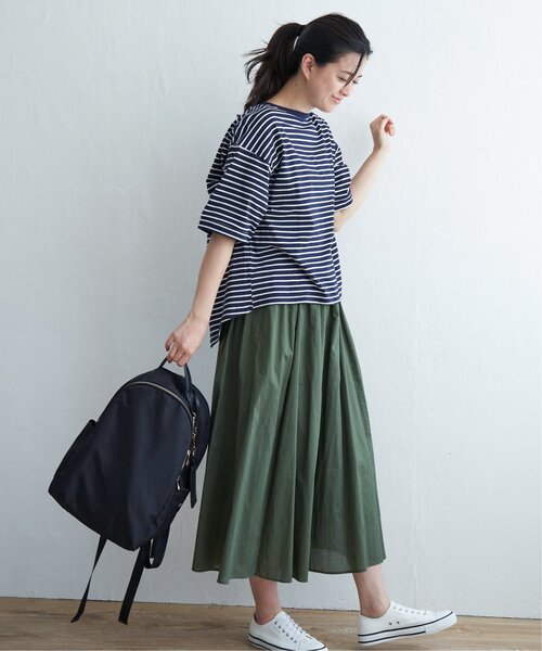 ikka(イッカ)の「コットンUSAバックシャンプルオーバー(Tシャツ/カットソー・レディース・グリーン/グレー/ネイビー/オフホワイト・M/L/S)」の19枚目の写真