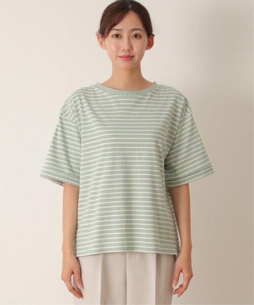 ikka(イッカ)の「コットンUSAバックシャンプルオーバー(Tシャツ/カットソー・レディース・グリーン/グレー/ネイビー/オフホワイト・M/L/S)」の12枚目の写真