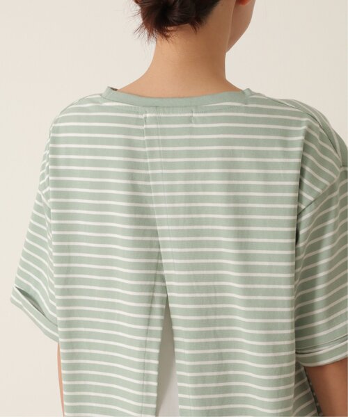 ikka(イッカ)の「コットンUSAバックシャンプルオーバー(Tシャツ/カットソー・レディース・グリーン/グレー/ネイビー/オフホワイト・M/L/S)」の8枚目の写真