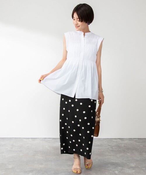 NOLLEY’S（ノーリーズ）の「シャーリングブラウス（シャツ/ブラウス・レディース・ブラック/ホワイト/ブルー系その他3/ライトグリーン・38）」の15枚目の写真