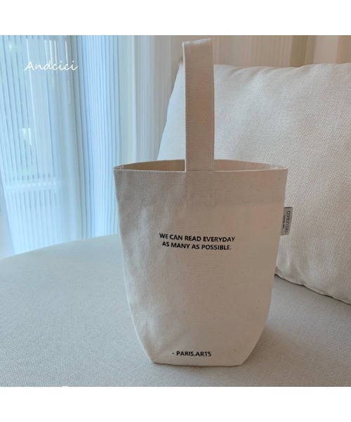 Chick（チック）の「ワンハンドル キャンバスバッグ（トートバッグ・レディース・アイボリー/ブラック/グリーン・FREE）」の6枚目の写真