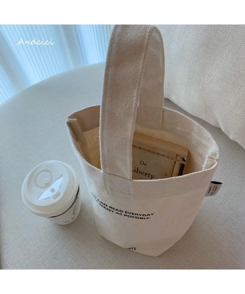 Chick（チック）の「ワンハンドル キャンバスバッグ（トートバッグ・レディース・アイボリー/ブラック/グリーン・FREE）」の7枚目の写真