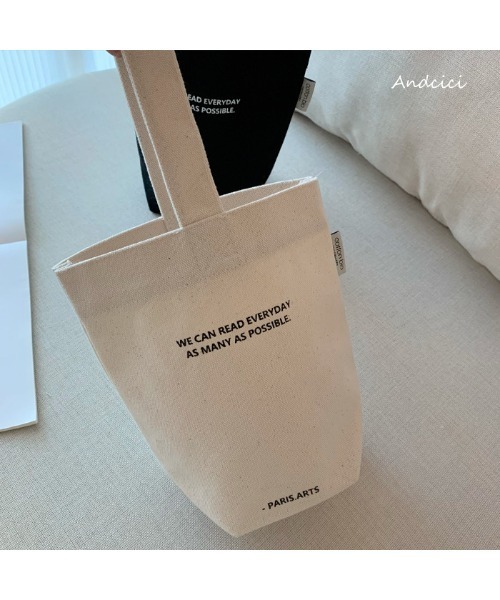 Chick（チック）の「ワンハンドル キャンバスバッグ（トートバッグ・レディース・アイボリー/ブラック/グリーン・FREE）」の8枚目の写真