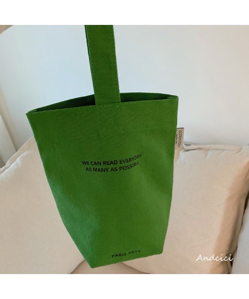 Chick（チック）の「ワンハンドル キャンバスバッグ（トートバッグ・レディース・アイボリー/ブラック/グリーン・FREE）」の17枚目の写真