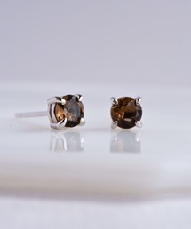 SARINOHANA/silver925シンプル一粒天然石ピアス/GOLD＆SILVER