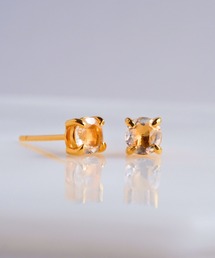 SARINOHANA/silver925シンプル一粒天然石ピアス/GOLD&SILVER