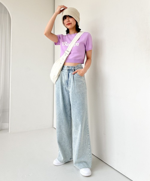 Heather(ヘザー)の「プルダウンニットワッチ 961470(ニットキャップ/ビーニー・レディース・ブラック/アイボリー・ONE SIZE)」の11枚目の写真