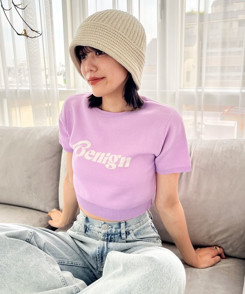 Heather(ヘザー)の「プルダウンニットワッチ 961470(ニットキャップ/ビーニー・レディース・ブラック/アイボリー・ONE SIZE)」の7枚目の写真