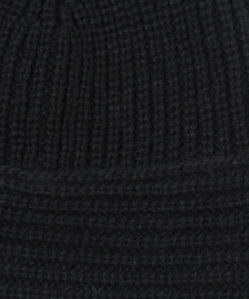 Heather(ヘザー)の「プルダウンニットワッチ 961470(ニットキャップ/ビーニー・レディース・ブラック/アイボリー・ONE SIZE)」の6枚目の写真