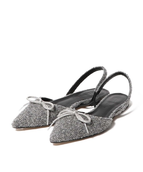 h*u様 HEWN バレエフラットシューズ お値下げ中！HEWN メッシュフラットシューズ ブラック・ベージュ