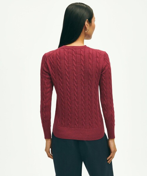 BROOKS BROTHERS(ブルックスブラザーズ)の「ロングスリーブ ケーブル クルーネックセーター(ニット/セーター・レディース・バーガンディー/グリーン/ブルー・MEDIUM/SMALL/LARGE/X-SMALL)」の19枚目の写真