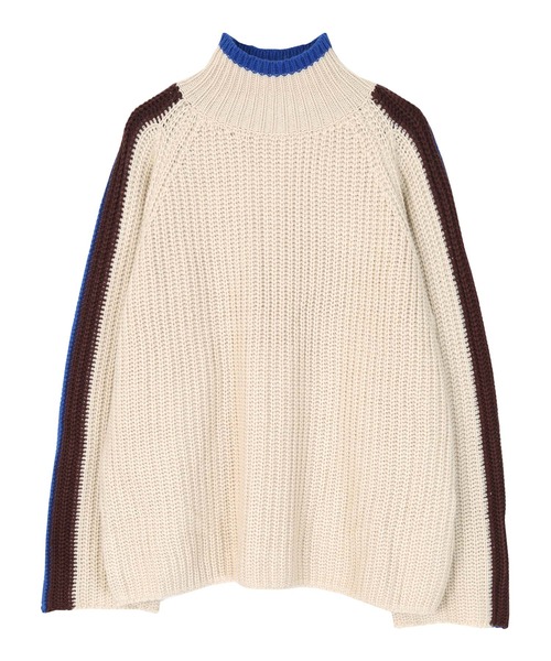miette（ミエット）の「配色ラインハイネックニット（ニット/セーター・レディース・ライトベージュ/グレー/ネイビー/ブラック/カーキ・FREE）」の12枚目の写真