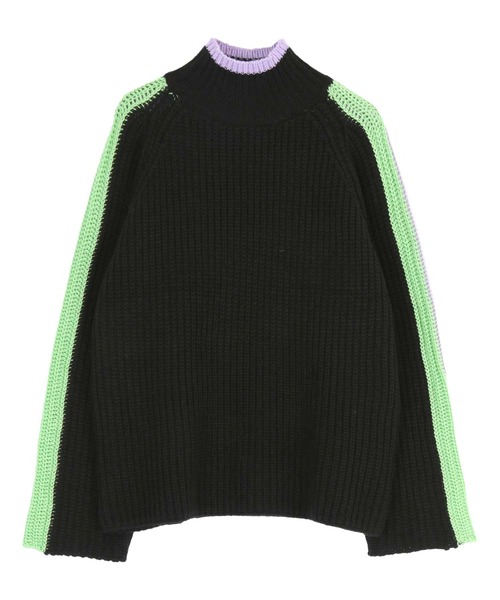 miette（ミエット）の「配色ラインハイネックニット（ニット/セーター・レディース・ライトベージュ/グレー/ネイビー/ブラック/カーキ・FREE）」の21枚目の写真