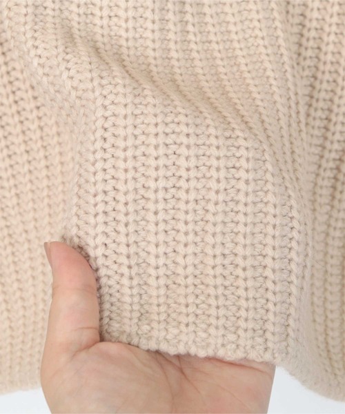 miette（ミエット）の「配色ラインハイネックニット（ニット/セーター・レディース・ライトベージュ/グレー/ネイビー/ブラック/カーキ・FREE）」の19枚目の写真