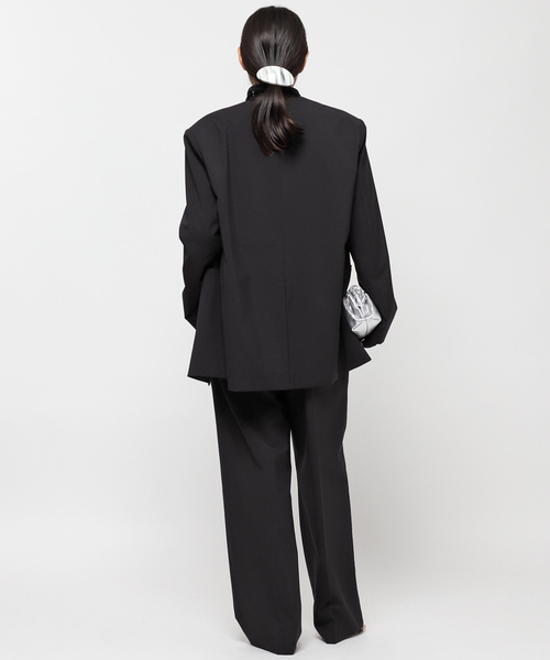 AP STUDIO(エーピーストゥディオ)の「TYPEWRITER NOCOLOR JACKET(ノーカラージャケット・レディース・ブラック・36/38)」の6枚目の写真