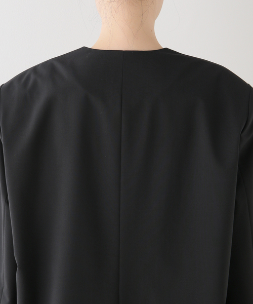 AP STUDIO(エーピーストゥディオ)の「TYPEWRITER NOCOLOR JACKET(ノーカラージャケット・レディース・ブラック・36/38)」の11枚目の写真