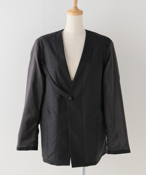 AP STUDIO(エーピーストゥディオ)の「TYPEWRITER NOCOLOR JACKET(ノーカラージャケット・レディース・ブラック・36/38)」の18枚目の写真