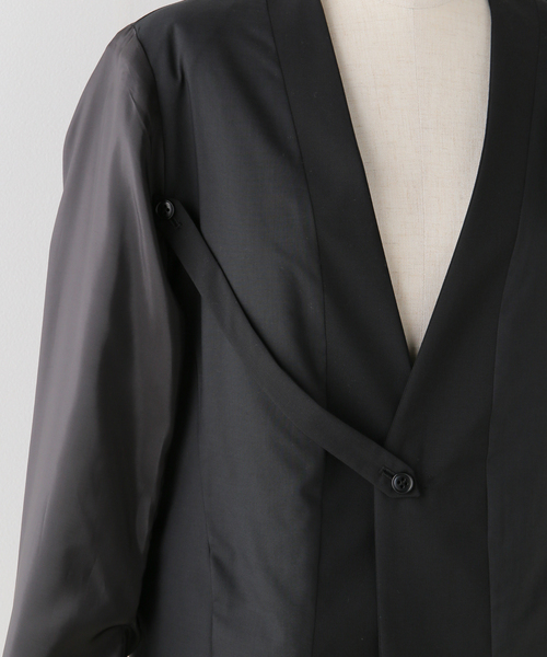 AP STUDIO(エーピーストゥディオ)の「TYPEWRITER NOCOLOR JACKET(ノーカラージャケット・レディース・ブラック・36/38)」の20枚目の写真