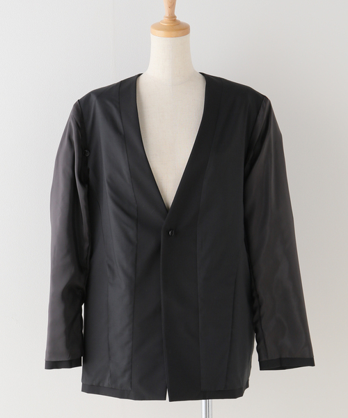 AP STUDIO(エーピーストゥディオ)の「TYPEWRITER NOCOLOR JACKET(ノーカラージャケット・レディース・ブラック・36/38)」の22枚目の写真