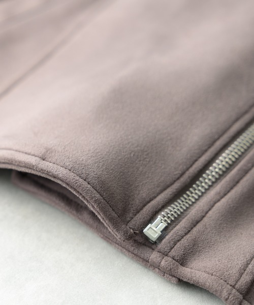 nissen（ニッセン）の「フェイクスエードライダースジャケット（ライダースジャケット・レディース・モカ/ブラック・L/LL/M/S）」の13枚目の写真